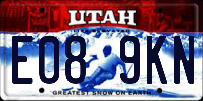 UT license plate E089KN