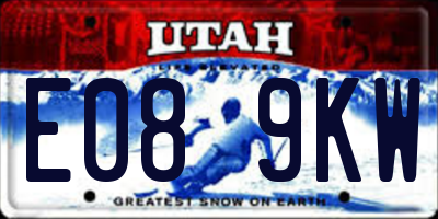 UT license plate E089KW