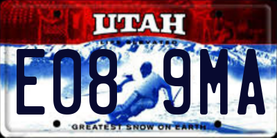 UT license plate E089MA