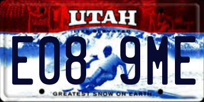 UT license plate E089ME
