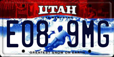 UT license plate E089MG