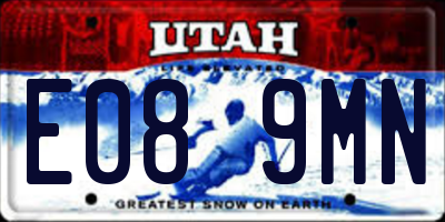 UT license plate E089MN
