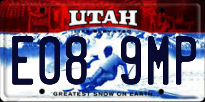 UT license plate E089MP