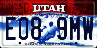 UT license plate E089MW