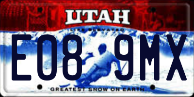 UT license plate E089MX