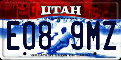 UT license plate E089MZ