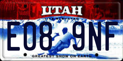 UT license plate E089NF