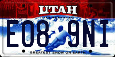 UT license plate E089NI
