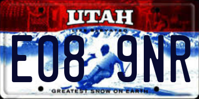 UT license plate E089NR