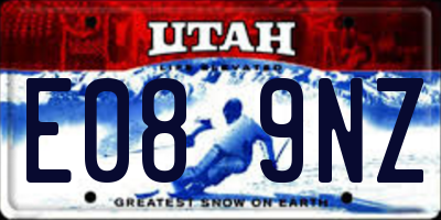 UT license plate E089NZ