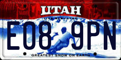 UT license plate E089PN