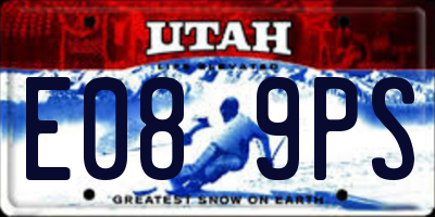 UT license plate E089PS