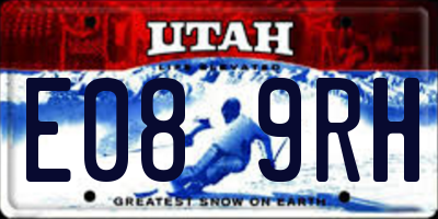 UT license plate E089RH