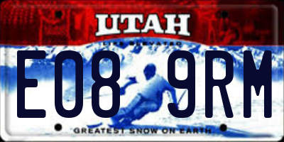 UT license plate E089RM