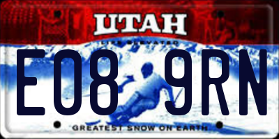 UT license plate E089RN