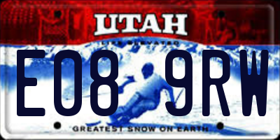 UT license plate E089RW