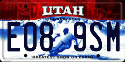 UT license plate E089SM
