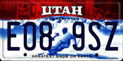 UT license plate E089SZ