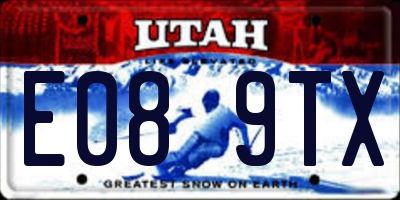 UT license plate E089TX
