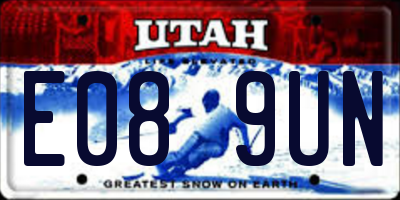 UT license plate E089UN
