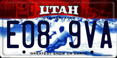 UT license plate E089VA