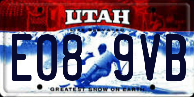 UT license plate E089VB