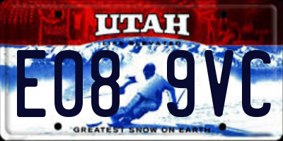 UT license plate E089VC