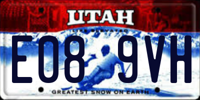 UT license plate E089VH