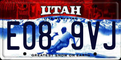 UT license plate E089VJ