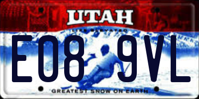 UT license plate E089VL