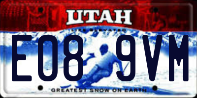 UT license plate E089VM