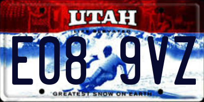 UT license plate E089VZ