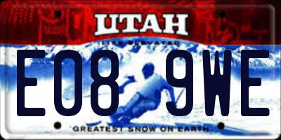 UT license plate E089WE