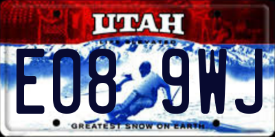 UT license plate E089WJ