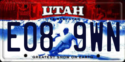 UT license plate E089WN