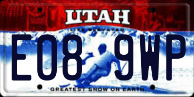 UT license plate E089WP