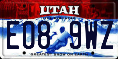 UT license plate E089WZ