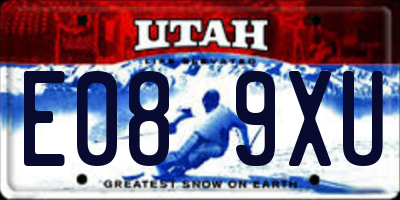 UT license plate E089XU