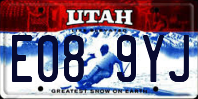 UT license plate E089YJ