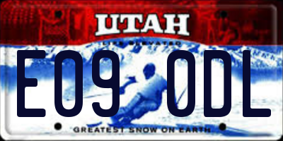 UT license plate E090DL