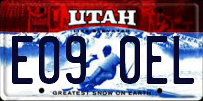 UT license plate E090EL