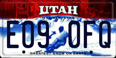 UT license plate E090FQ
