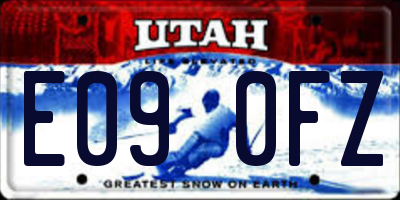 UT license plate E090FZ