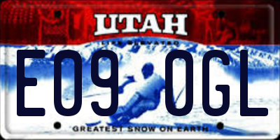UT license plate E090GL