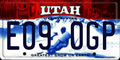 UT license plate E090GP