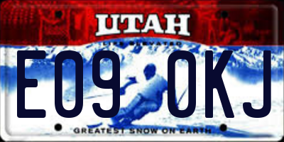 UT license plate E090KJ