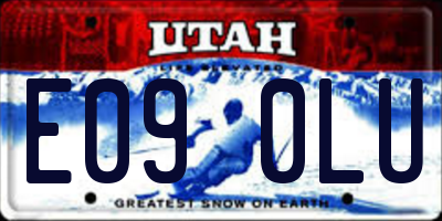 UT license plate E090LU