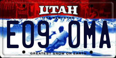 UT license plate E090MA