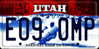 UT license plate E090MP