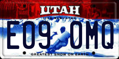 UT license plate E090MQ